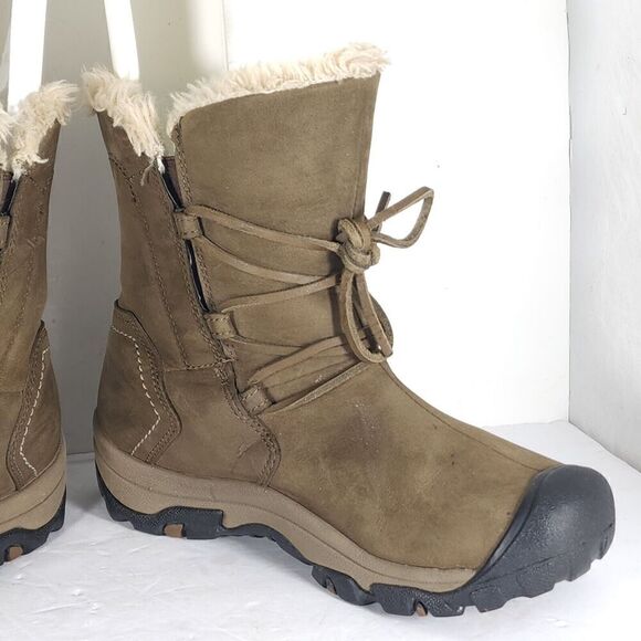 Keen Women's Brighton Low US6 Brown Leather insulated Shearling Snow Boots - Picture 8 of 16